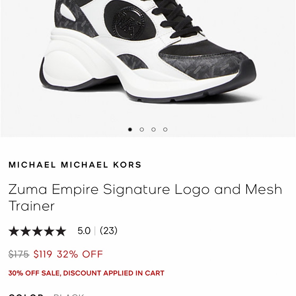 Michael Kors Zuma Empire Signature Logo and Mesh Trainer - Picture 9 of 9